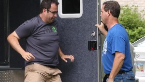 Jared Fogle steps out of van